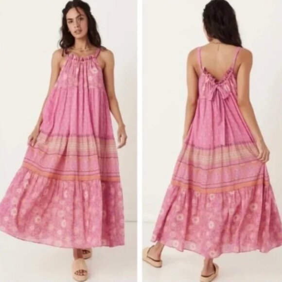 Spell & The Gypsy Utopia Strappy Sundress In Flamingo, Med - Picture 4 of 5